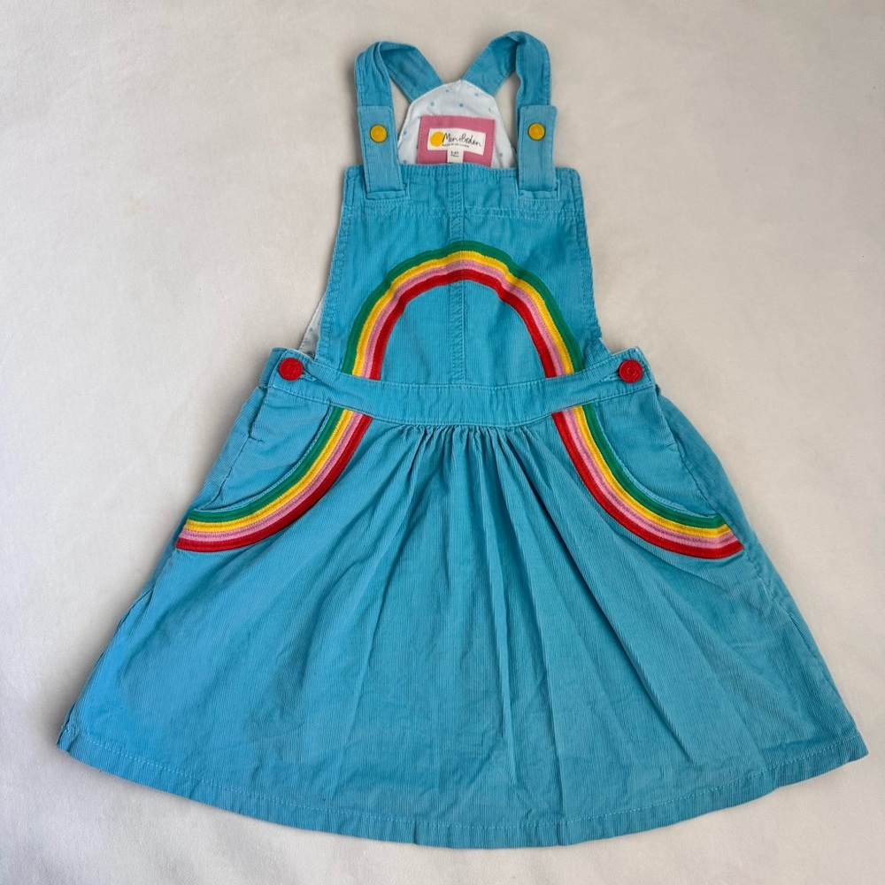 Mini Boden Corduroy Rainbow Dress